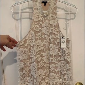 Express Lace & Cream Cami NWT Size S